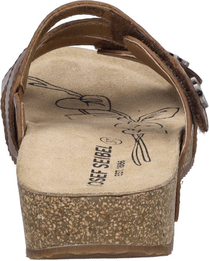 Josef Seibel Slippers Tonga 82 plateau zomerschoen slippers met klein bloemetje-detail