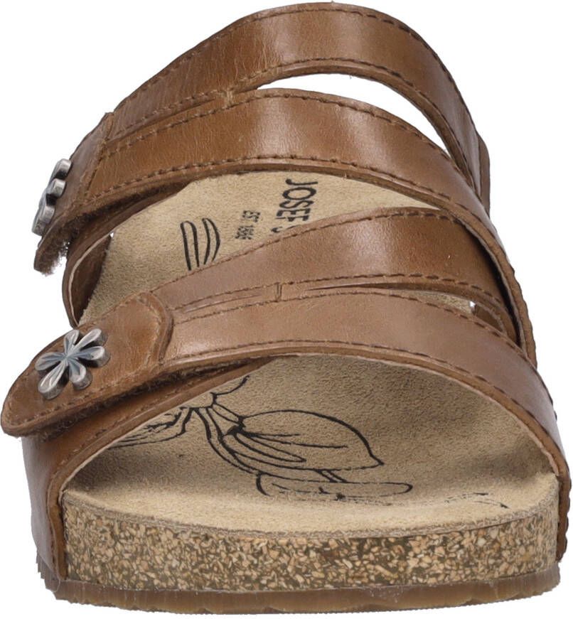 Josef Seibel Slippers Tonga 82 plateau zomerschoen slippers met klein bloemetje-detail