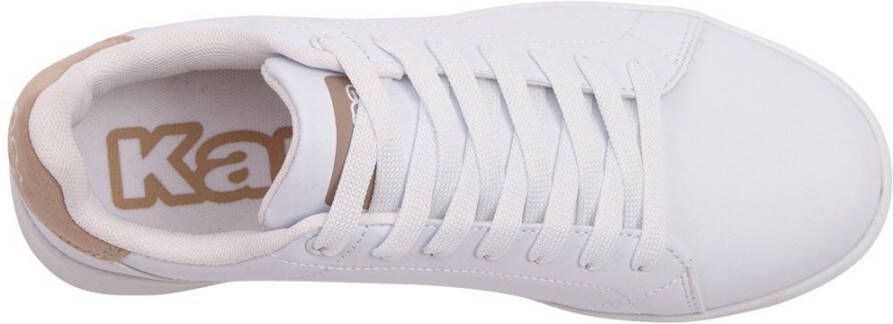 Kappa Unisex Sneaker mit buntem Fersendetail 243049 White Sand - Foto 3
