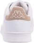 Kappa Unisex Sneaker mit buntem Fersendetail 243049 White Sand - Thumbnail 5