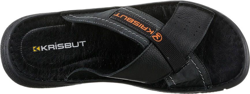 KRISBUT Slippers zomerschoen slippers badschoen met gekleurde logo-opdruk