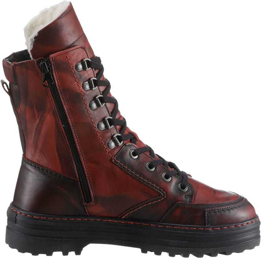 KRISBUT Winterlaarzen Plateaustiefels chunky boots veterschoenen met rits