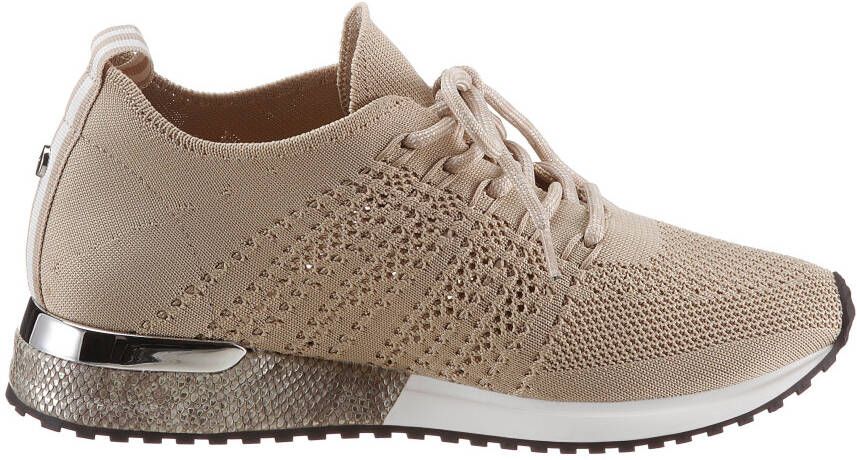 La Strada Sneakers met sleehak Fashion Sneaker met metallic-details bij de hak