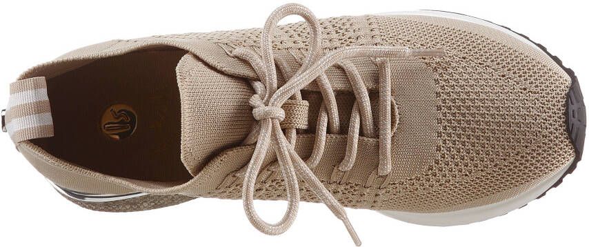 La Strada Sneakers met sleehak Fashion Sneaker met metallic-details bij de hak