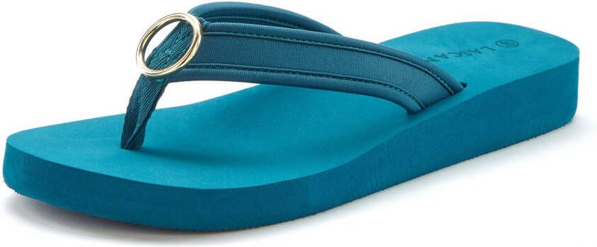 Lascana Badslippers Sandaal pantoletten badschoen met ringapplicatie "Italië" VEGAN