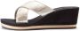 Lascana Badslippers Sandaal pantoletten badschoen met sleehak en metallic-look VEGAN - Thumbnail 4