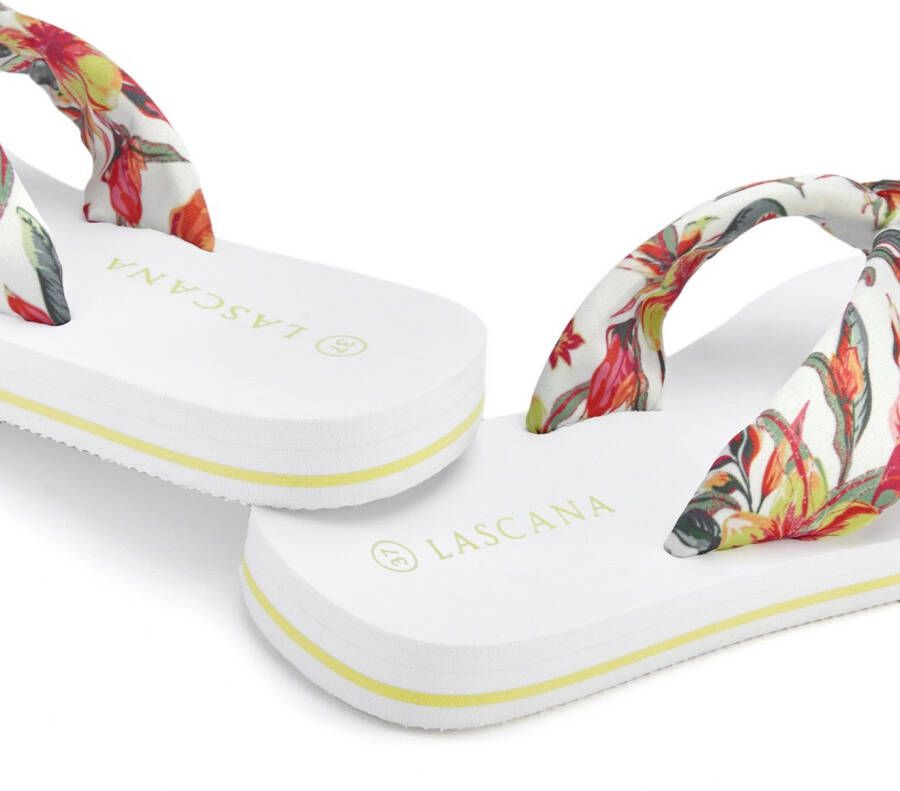 Lascana Badslippers Sandaal pantoletten badschoen ultralicht met zacht band VEGAN