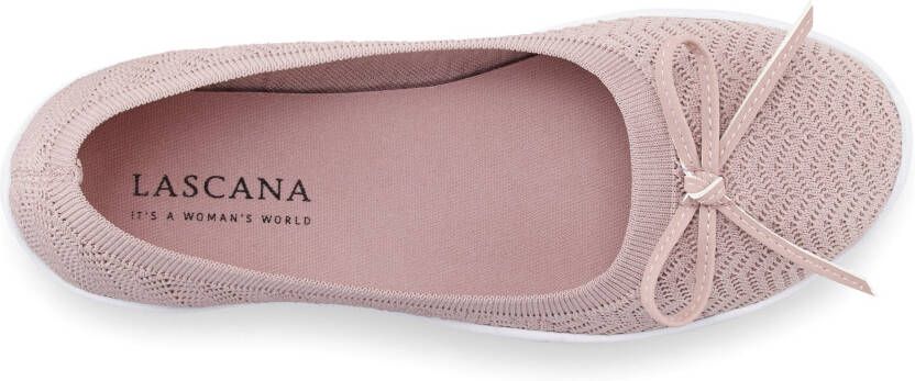 Lascana Sneaker ballerina's Slipper lage schoen slip-on sneaker ultralicht VEGAN