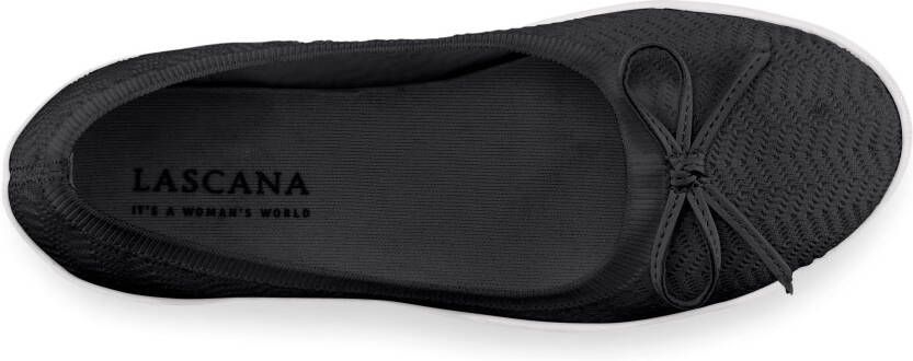 Lascana Sneaker ballerina's Slipper lage schoen slip-on sneaker ultralicht VEGAN