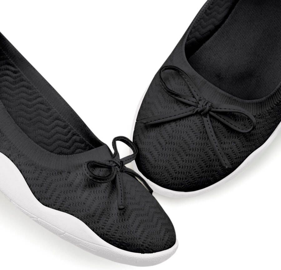 Lascana Sneaker ballerina's Slipper lage schoen slip-on sneaker ultralicht VEGAN