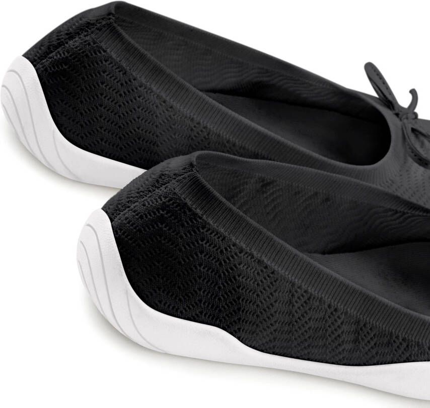 Lascana Sneaker ballerina's Slipper lage schoen slip-on sneaker ultralicht VEGAN