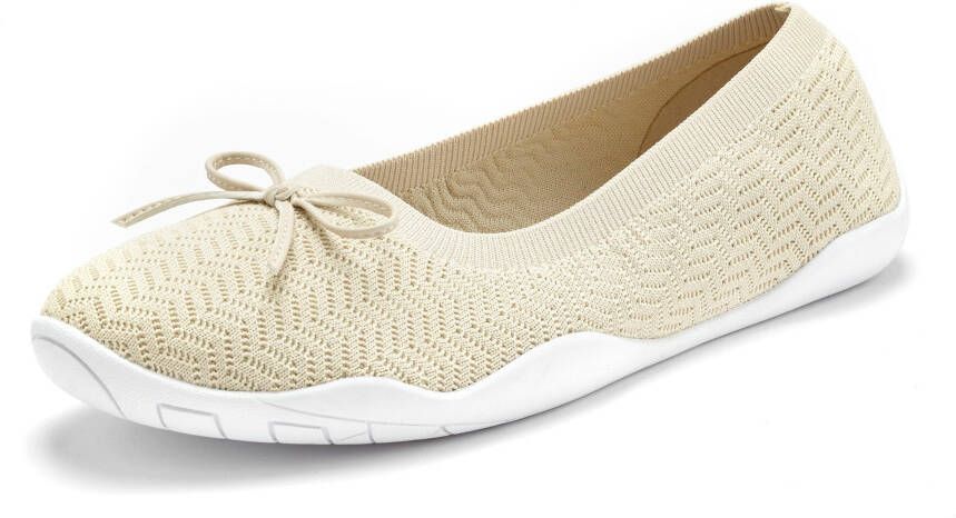 Lascana Sneaker ballerina's Slipper lage schoen slip-on sneaker ultralicht VEGAN