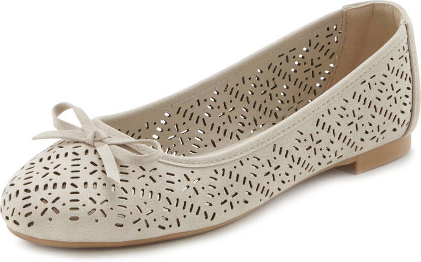 Lascana Ballerina's Vrijetijdsschoen slipper lage schoen met kleine cut-outs VEGAN