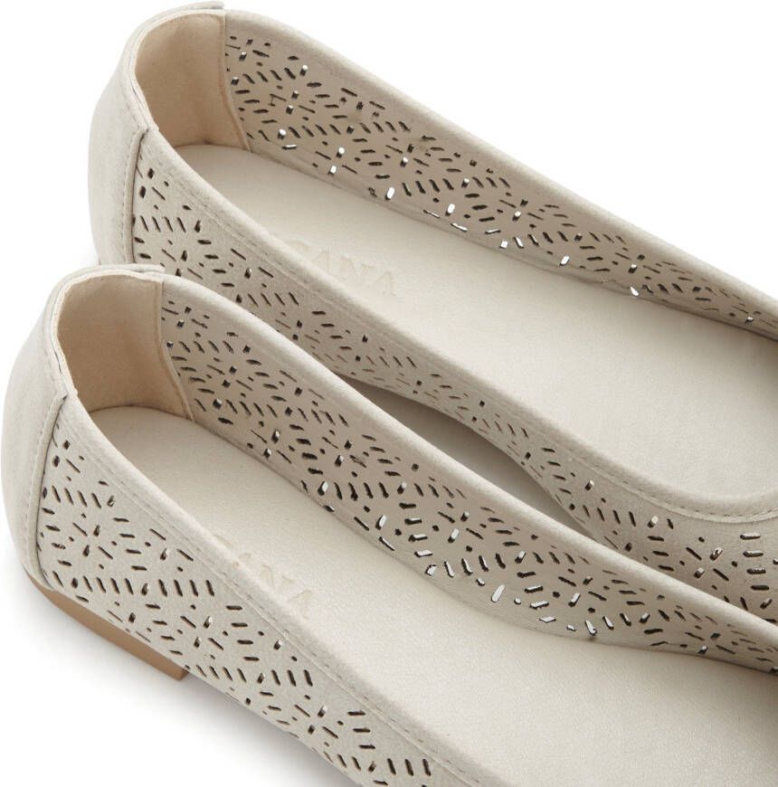Lascana Ballerina's Vrijetijdsschoen slipper lage schoen met kleine cut-outs VEGAN