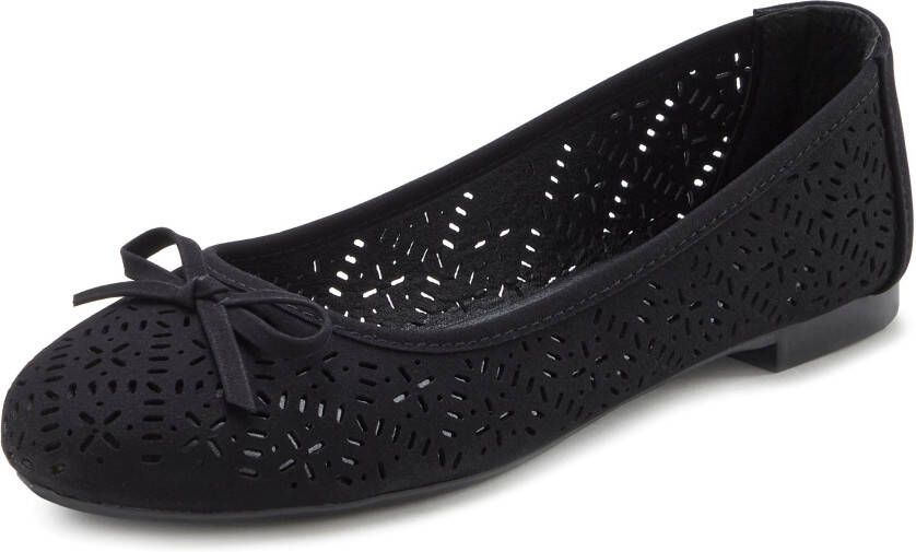 Lascana Ballerina's Vrijetijdsschoen slipper lage schoen met kleine cut-outs VEGAN