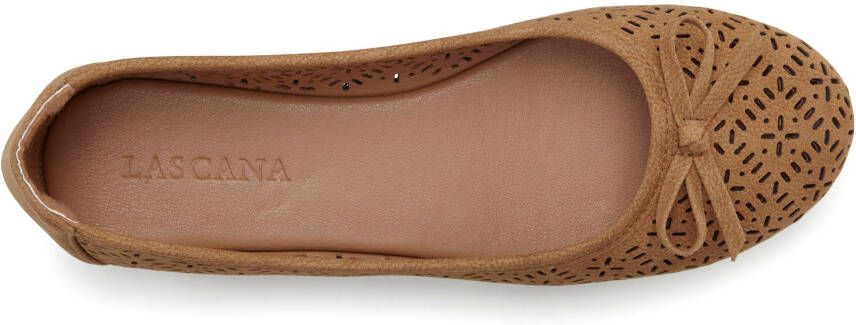 Lascana Ballerina's Vrijetijdsschoen slipper lage schoen met kleine cut-outs VEGAN