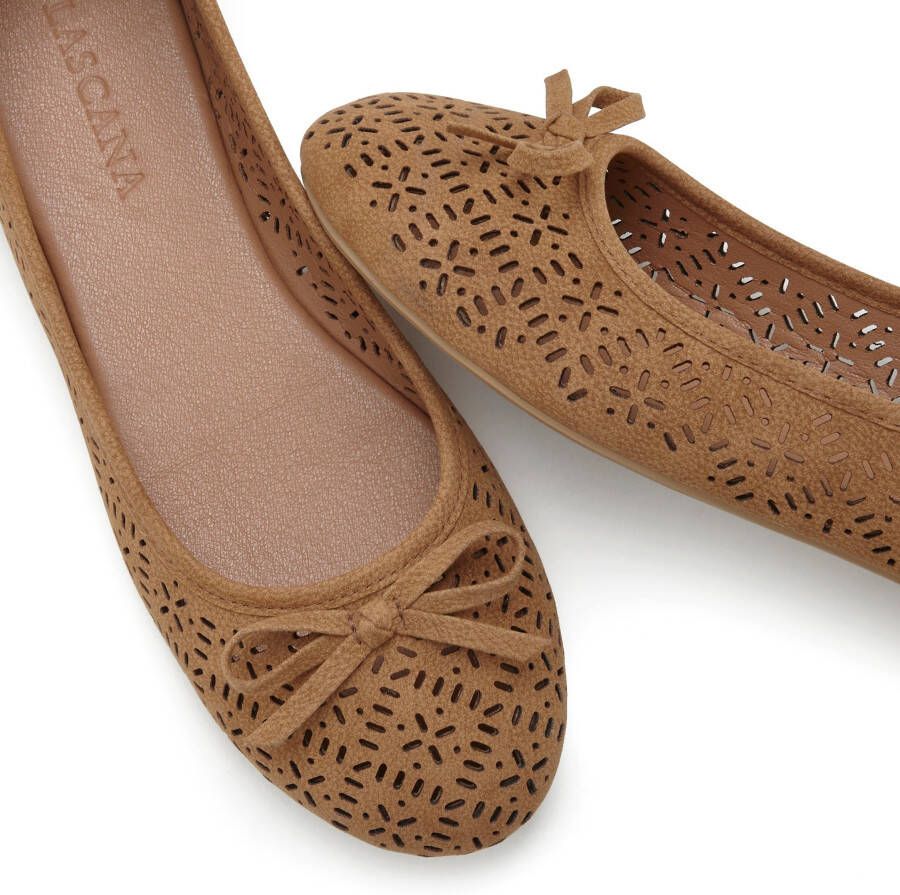 Lascana Ballerina's Vrijetijdsschoen slipper lage schoen met kleine cut-outs VEGAN