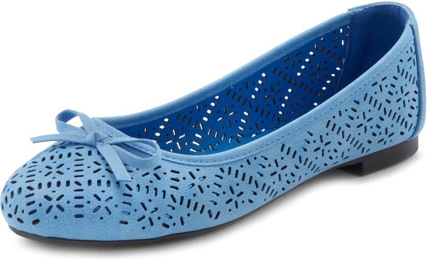 Lascana Ballerina's Vrijetijdsschoen slipper lage schoen met kleine cut-outs VEGAN