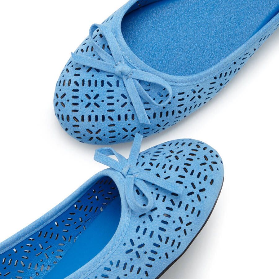 Lascana Ballerina's Vrijetijdsschoen slipper lage schoen met kleine cut-outs VEGAN
