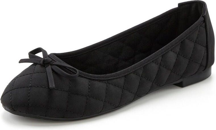 Lascana Ballerina's Slipper instapschoen met strikapplicatie vegan