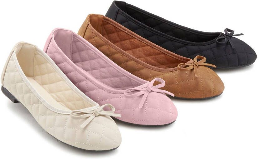 Lascana Ballerina's met strikapplicatie vegan