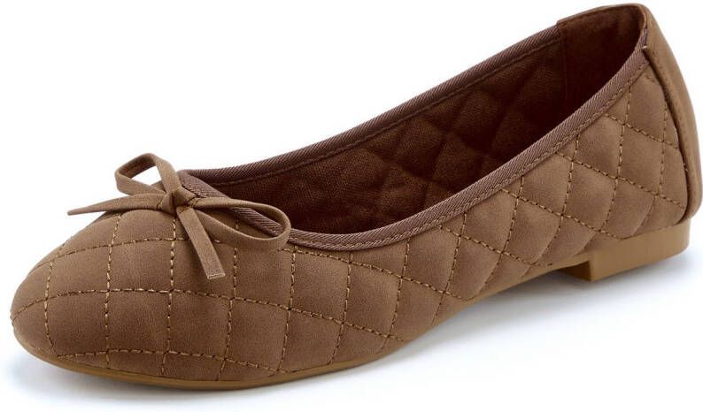 Lascana Ballerina's Slipper instapschoen met strikapplicatie vegan