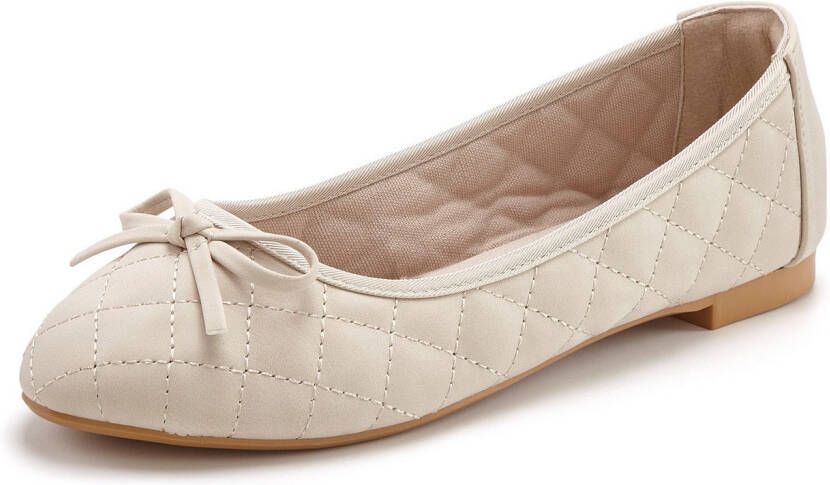 Lascana Ballerina's Slipper instapschoen met strikapplicatie vegan