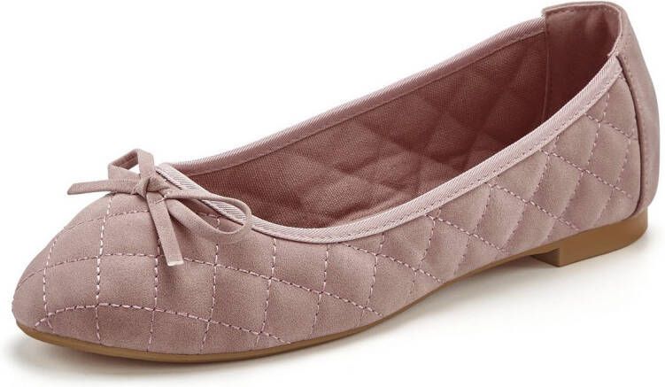 Lascana Ballerina's Slipper instapschoen met strikapplicatie vegan