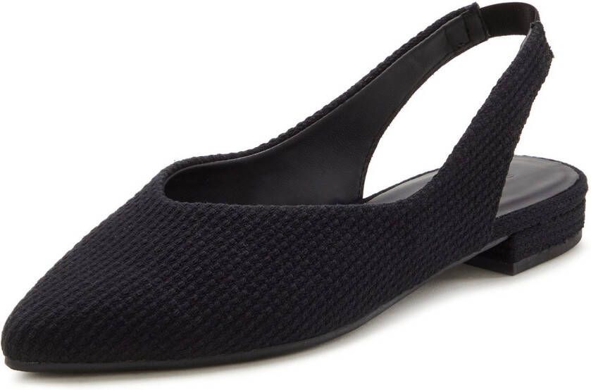 Lascana Ballerina's sling-ballerina met elastische band van textiel vegan