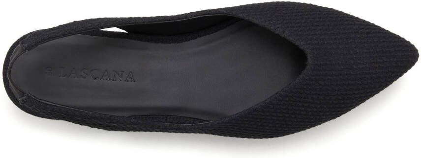 Lascana Ballerina's sling-ballerina met elastische band van textiel vegan