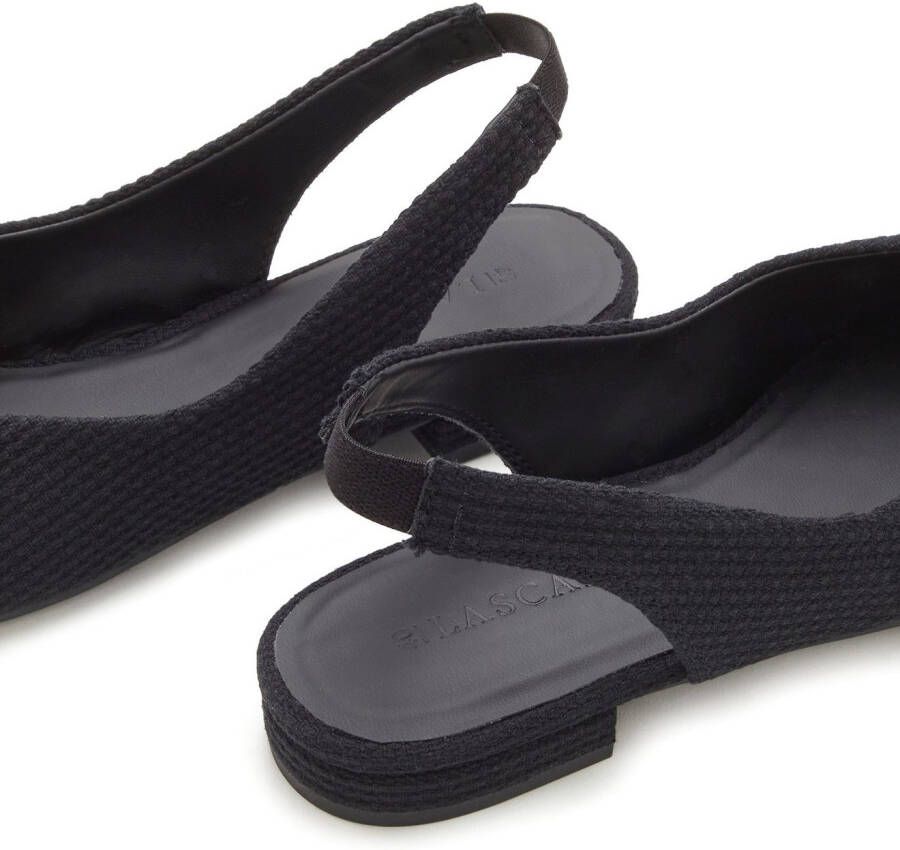 Lascana Ballerina's sling-ballerina met elastische band van textiel vegan