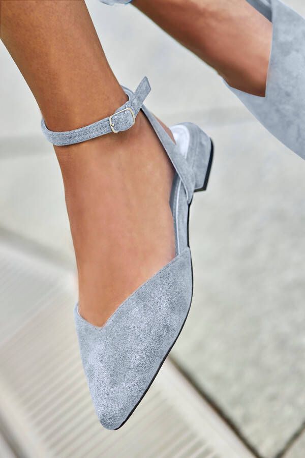 Lascana Ballerina's Slingballerina riemballerina lage schoen instapper sandaal VEGAN