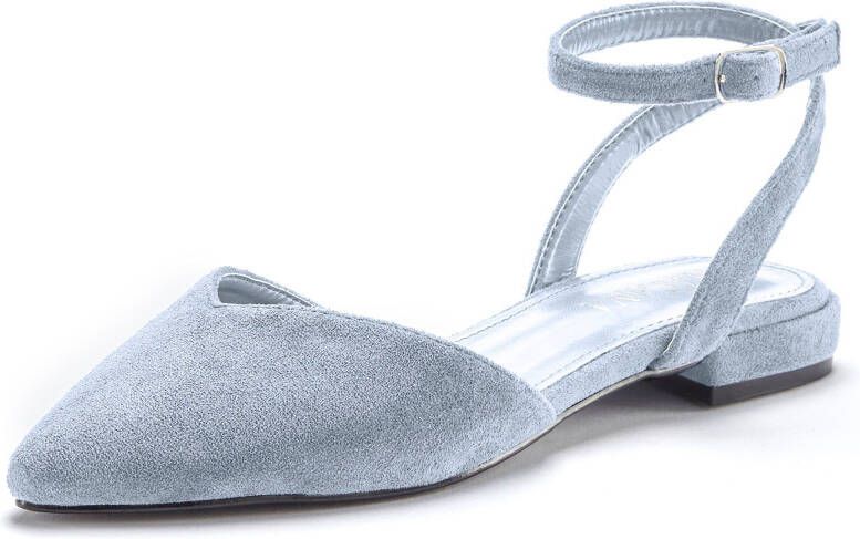 Lascana Ballerina's Slingballerina riemballerina lage schoen instapper sandaal VEGAN