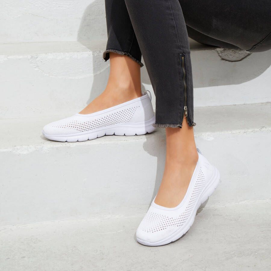 Lascana Sneaker-ballerina s ultralichte slipper slip-on sneaker vrijetijdsschoen vegan - Foto 5