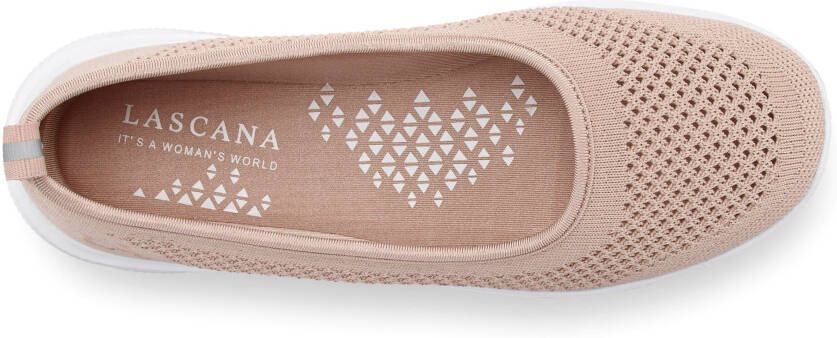 Lascana Sneaker-ballerina s ultralichte slipper slip-on sneaker vrijetijdsschoen vegan