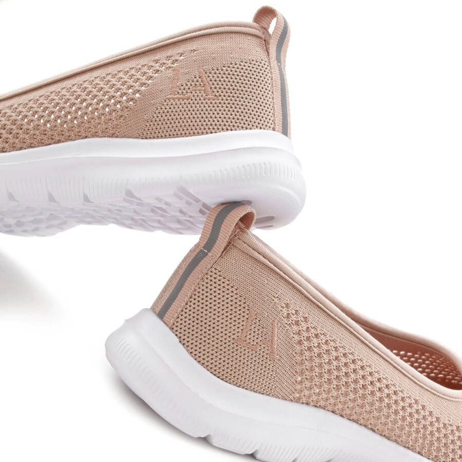Lascana Sneaker-ballerina s ultralichte slipper slip-on sneaker vrijetijdsschoen vegan