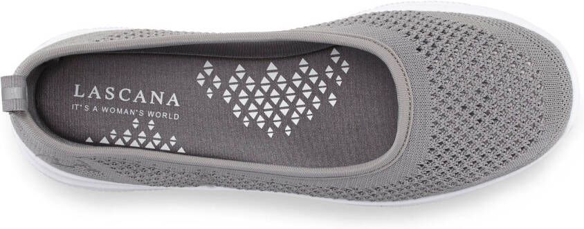 Lascana Sneaker-ballerina s ultralichte slipper slip-on sneaker vrijetijdsschoen vegan