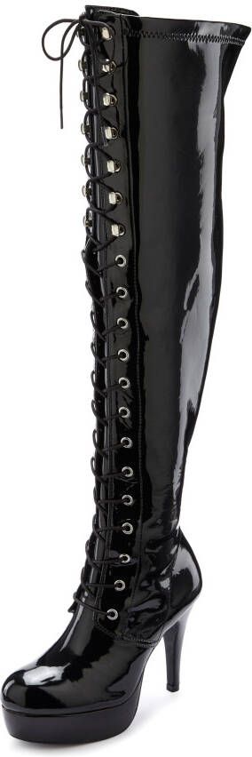 Lascana Belle Affaire Overknee-laarzen High-heel enkellaars om te veterschoenen
