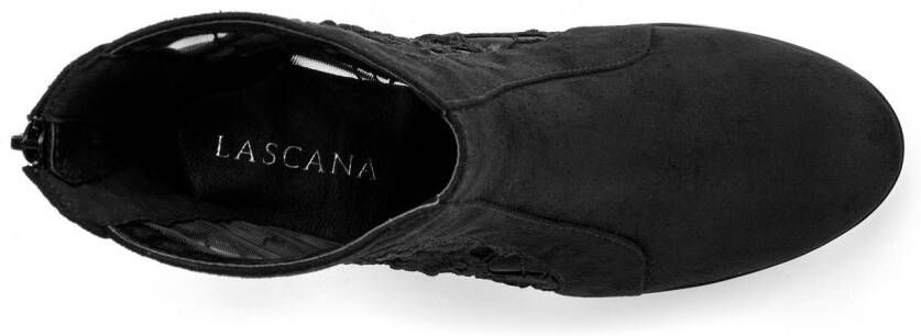 Lascana Highheel-laarsjes Ankle boot laars met modieuze punt en comfortabele blokhak