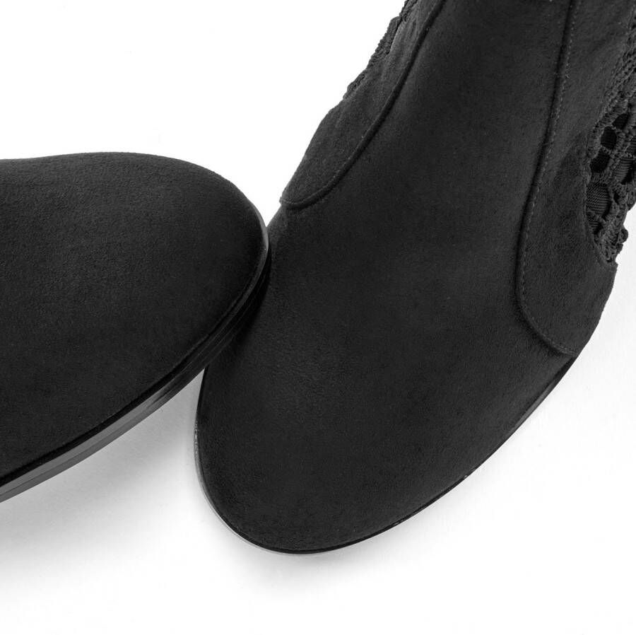 Lascana Highheel-laarsjes Ankle boot laars met modieuze punt en comfortabele blokhak