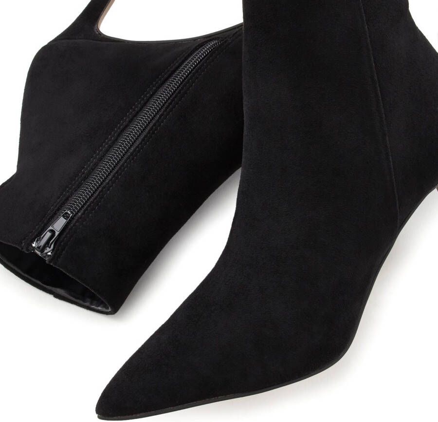 Lascana Highheel-laarsjes in spitse vorm & naaldhak ritslaars vegan