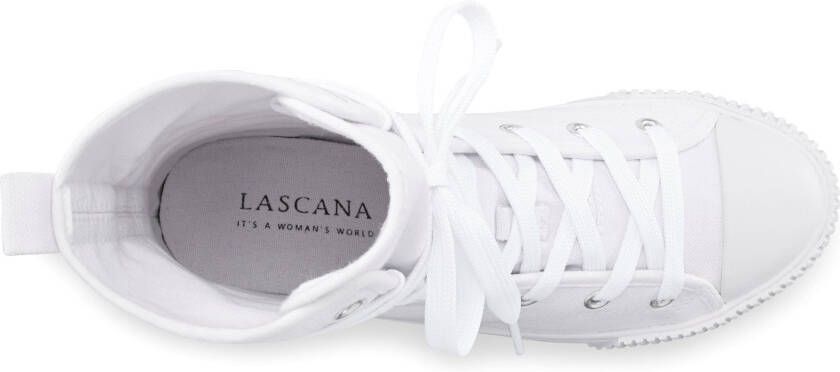 Lascana Laarsjes in combat-look high top sneaker veterschoen textiel laarzen