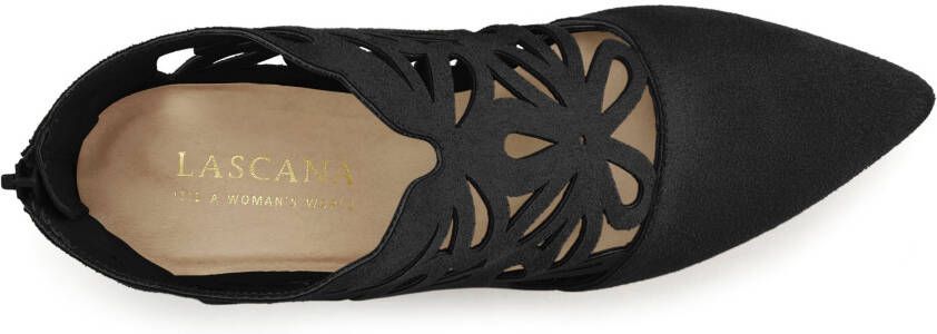 Lascana Highheel-laarsjes met vrouwelijke punt en blokhak ankle boot laars