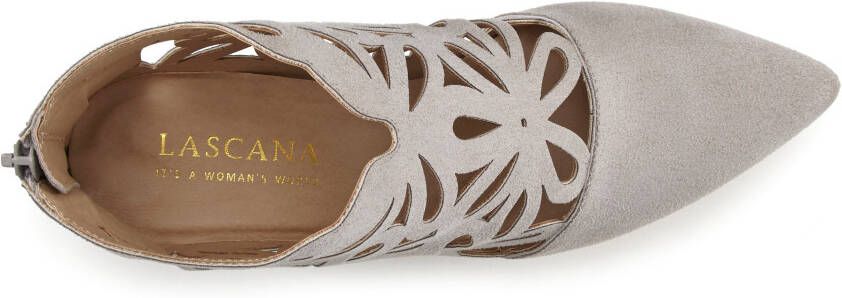 Lascana Highheel-laarsjes met vrouwelijke punt en blokhak ankle boot laars