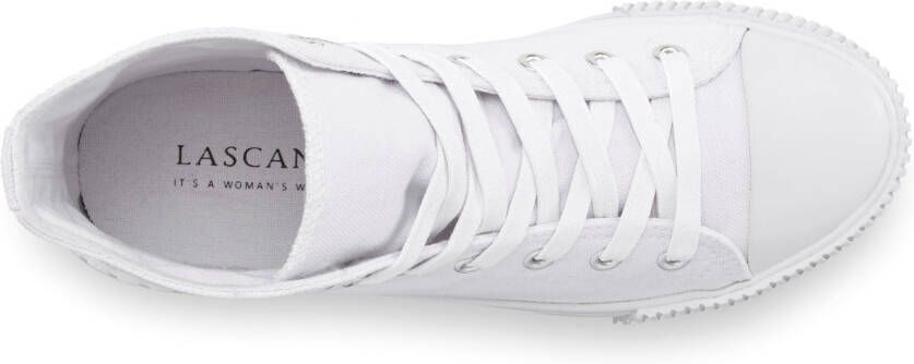 Lascana Laarsjes van textiel om te veters high sneakers veterschoenen