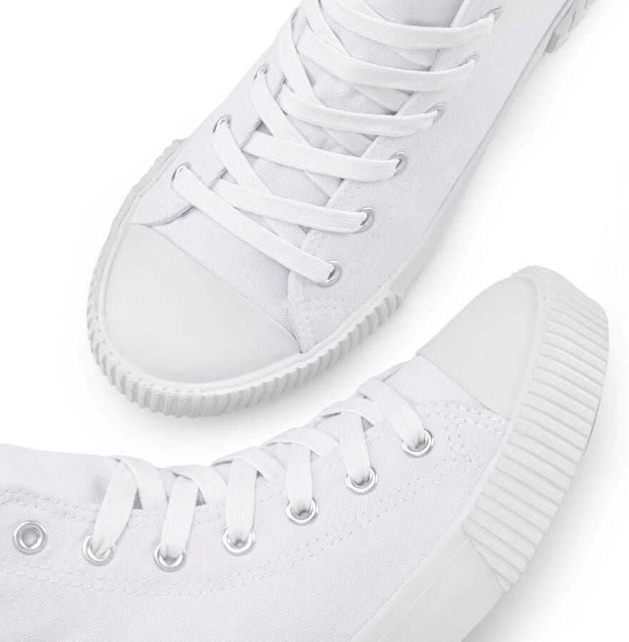 Lascana Laarsjes van textiel om te veters high sneakers veterschoenen