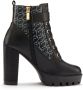 Lascana Laarsjes met blokhak en verfijnde patroon high-heel enkellaars vegan - Thumbnail 3