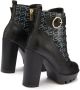 Lascana Laarsjes met blokhak en verfijnde patroon high-heel enkellaars vegan - Thumbnail 5