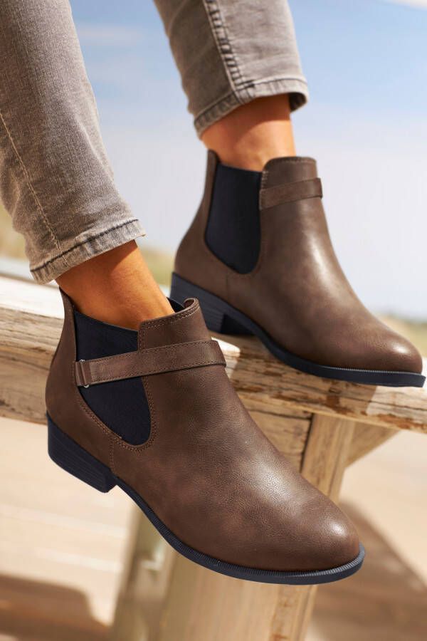 Vivance Chelsea-boots met stretch inzet enkellaarsjes vegan