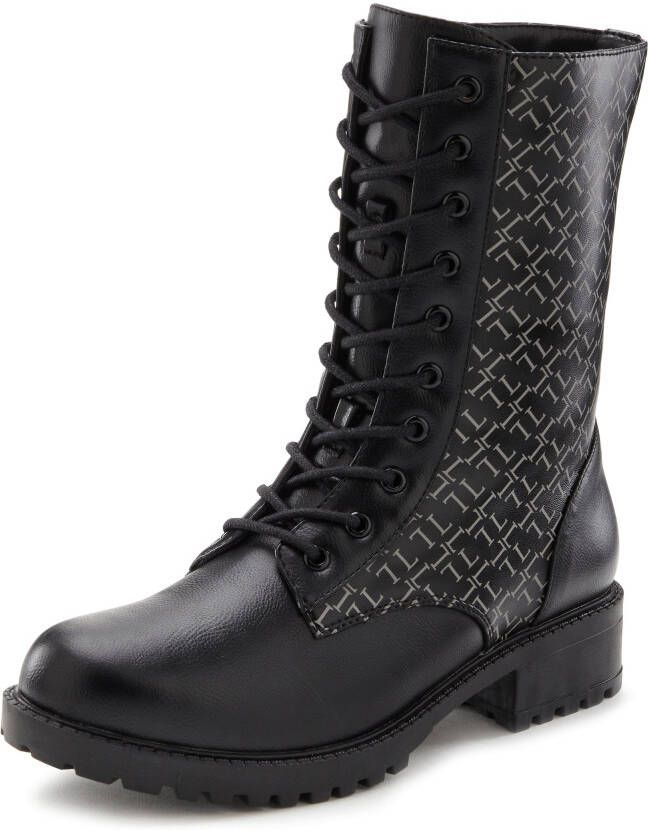 Lascana Laarsjes met modieuze print laarzen boots vegan